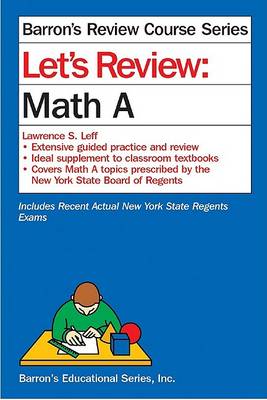Book cover for Let's Review: Math A