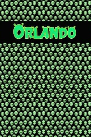 Cover of 120 Page Handwriting Practice Book with Green Alien Cover Orlando