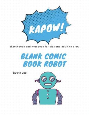 Book cover for blank comic book robot