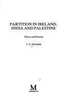 Book cover for Partition in Ireland, India and Palestine