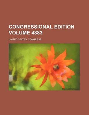 Book cover for Congressional Edition Volume 4883