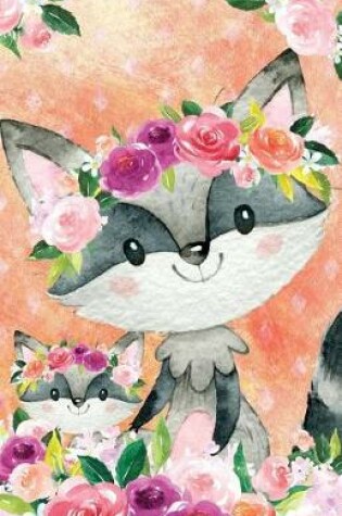 Cover of Bullet Journal for Animal Lovers Raccoons in Flowers