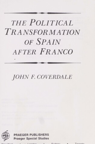 Cover of Political Transformation of Post-Franco Spain