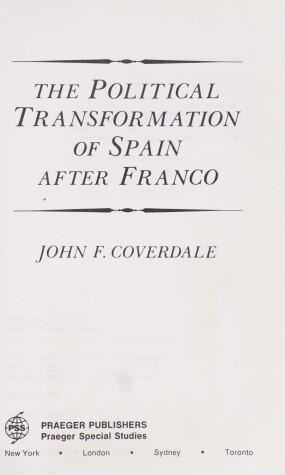 Book cover for Political Transformation of Post-Franco Spain