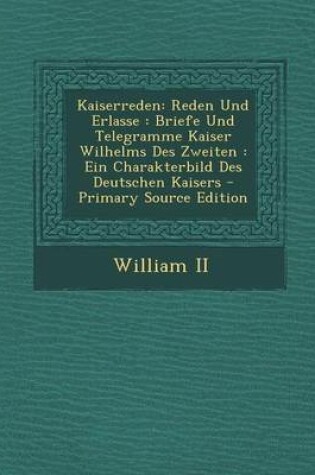 Cover of Kaiserreden