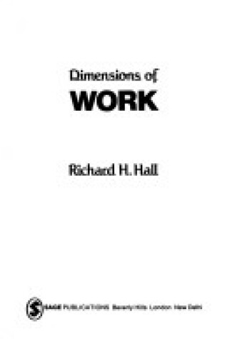 Cover of Dimensions of Work