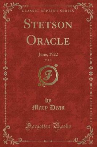 Cover of Stetson Oracle, Vol. 9
