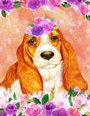 Book cover for My Big Fat Bullet Journal for Dog Lovers Basset Hound in Flowers