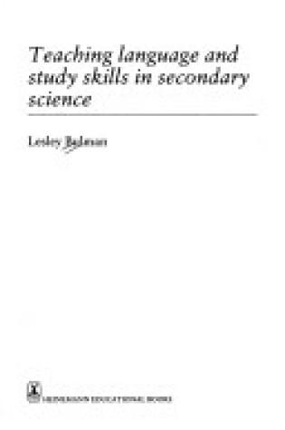 Cover of Teaching Language and Study Skills in Secondary Science