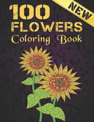 Book cover for Coloring Book 100 Flowers