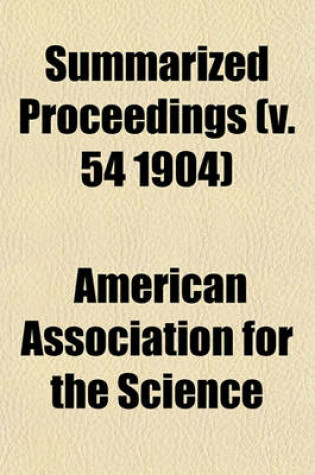 Cover of Summarized Proceedings (V. 54 1904)