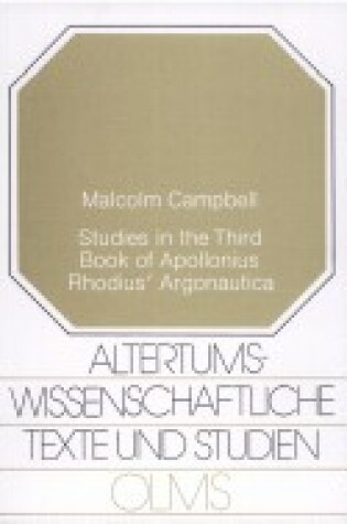 Cover of Studies in Apollonius Rhodius "Argonautica, Book III"