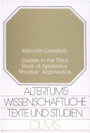Cover of Studies in Apollonius Rhodius "Argonautica, Book III"