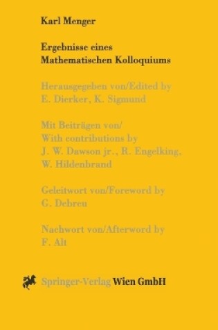 Cover of Karl Menger