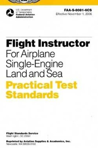 Cover of Flight Instructor Practical Test Standards for Airplane