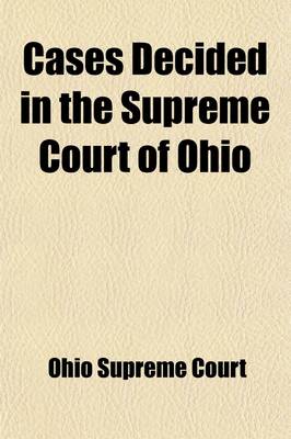 Book cover for Cases Decided in the Supreme Court of Ohio (Volume 8)