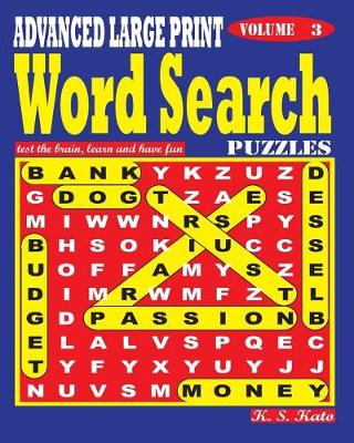 Book cover for Advanced Large Print Word Search Puzzles. Vol. 3