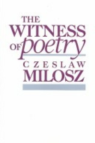 Cover of Witness of Poetry