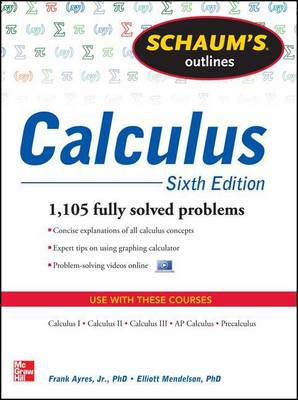 Book cover for Schaum's Outline of Calculus, 6th Edition