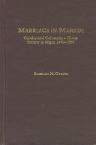 Cover of Marriage in Maradi