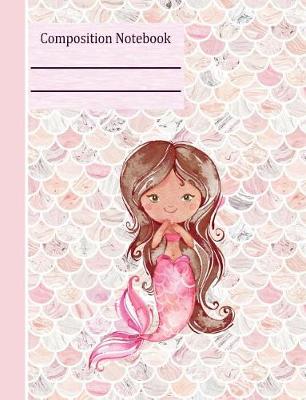 Book cover for Mermaid Pink Composition Notebook - Blank
