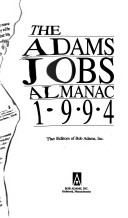 Book cover for The Adams Jobs Almanac 1994