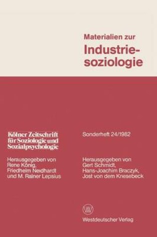 Cover of Materialien zur Industriesoziologie