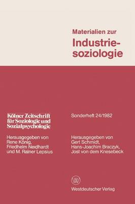 Cover of Materialien zur Industriesoziologie