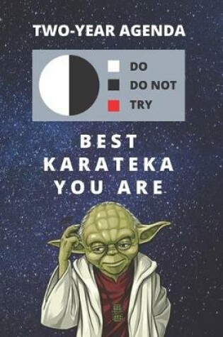 Cover of 2020 & 2021 Two-Year Daily Planner For Best Karateka Gift - Funny Yoda Quote Appointment Book - Two Year Weekly Agenda Notebook For Karate Student