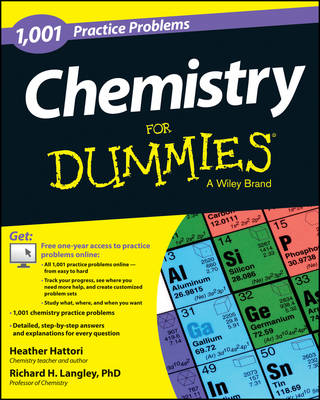 Book cover for Chemistry: 1,001 Practice Problems For Dummies (+ Free Online Practice)