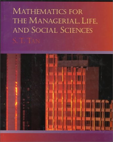 Book cover for Mathematics for Management, Life and Social Sciences