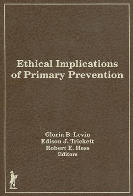 Book cover for Ethical Implications of Primary Prevention