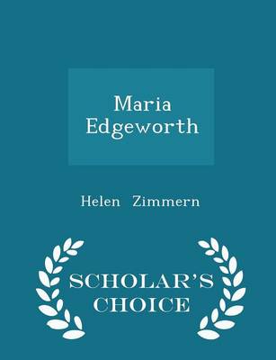 Book cover for Maria Edgeworth - Scholar's Choice Edition