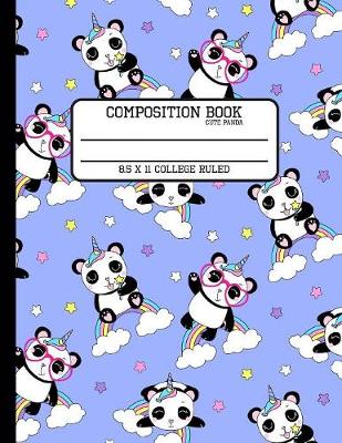 Book cover for Composition Book Cute Panda College Ruled