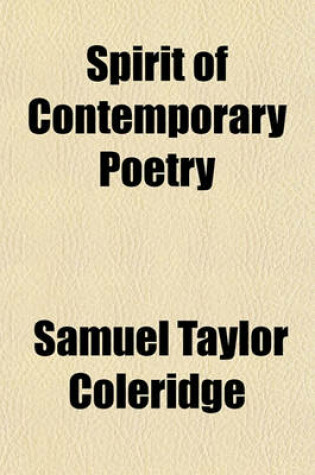 Cover of Spirit of Contemporary Poetry