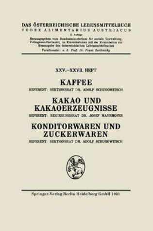 Cover of Kaffee