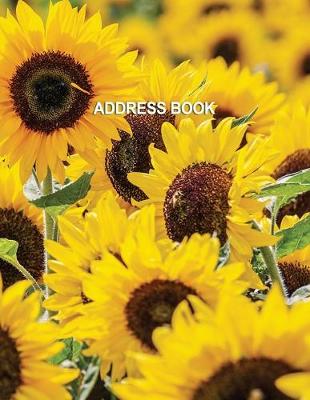 Book cover for Low Vision Large Print Address Book With Sunflower Cover