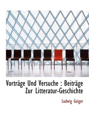 Book cover for Vortrage Und Versuche