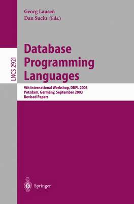Cover of Database Programming Languages