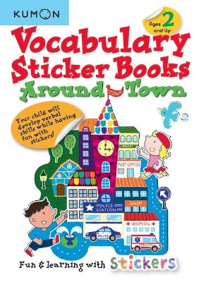 Book cover for Kumon Vocabulary Sticker Books Around Town