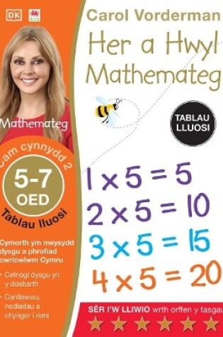 Cover of Her a Hwyl Mathemateg: Tablau Lluosi, Oed 5-7 (Maths Made Easy: Times Tables, Ages 5-7)