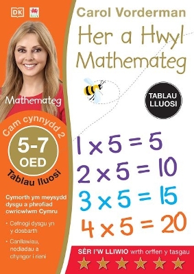 Book cover for Her a Hwyl Mathemateg: Tablau Lluosi, Oed 5-7 (Maths Made Easy: Times Tables, Ages 5-7)