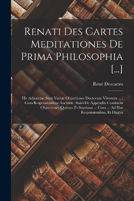 Book cover for Renati Des Cartes Meditationes De Prima Philosophia [...]