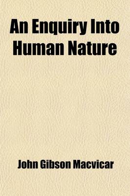 Book cover for An Enquiry Into Human Nature