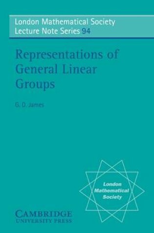 Cover of Representations of General Linear Groups