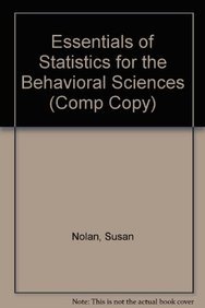 Book cover for Essentials of Statistics for the Behavioral Sciences (Comp Copy)