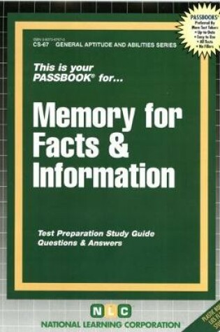 Cover of MEMORY FOR FACTS & INFORMATION