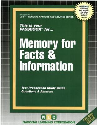 Book cover for MEMORY FOR FACTS & INFORMATION