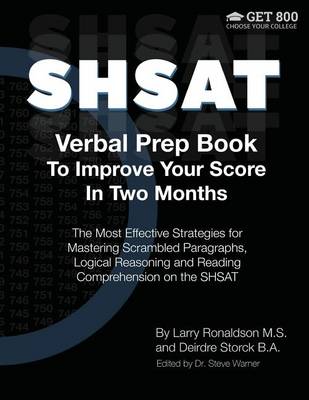 Book cover for SHSAT Verbal Prep Book To Improve Your Score In Two Months