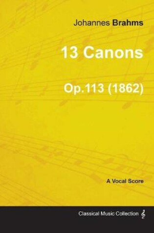 Cover of 13 Canons - A Vocal Score Op.113 (1862)